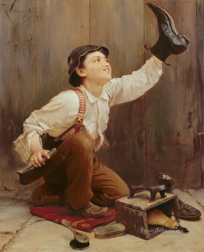 Karl Witkowski Painting - Limpiabotas 1891 Karl Witkowski